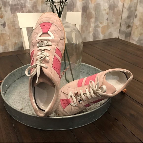 CHRISTIAN DIOR MONOGRAM CANVAS W PATENT LEATHER FLATS TRAINERS SNEAKERS VINTAGE - Picture 5 of 10